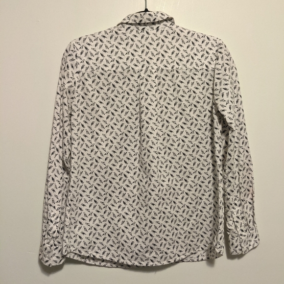Bird print button down dress shirt - Picture 3 of 5